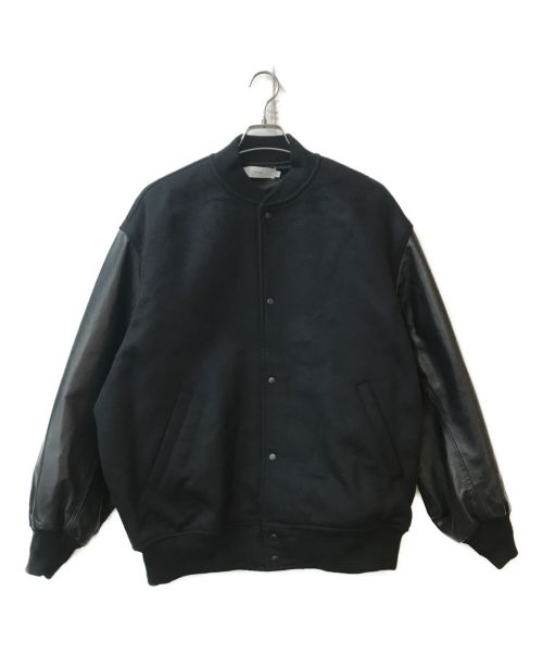 Graphpaper（グラフペーパー）Graphpaper (グラフペーパー) Light Melton Stadium Jacket ブラック サイズ:2の古着・服飾アイテム