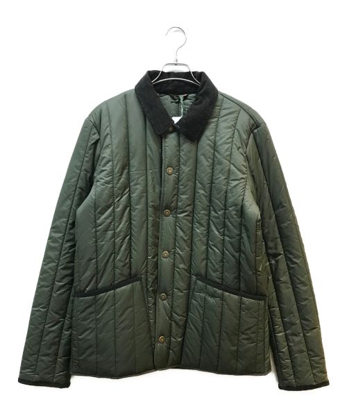 Barbour（バブアー）Barbour (バブアー) Herring キルティング ブルゾン ブラック×グリーン サイズ:Lの古着・服飾アイテム