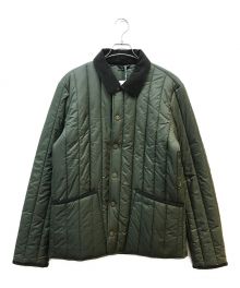 Barbour（バブアー）の古着「Herring キルティング ブルゾン」｜ブラック×グリーン