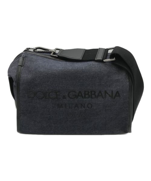 DOLCE & GABBANA（ドルチェ＆ガッバーナ）DOLCE & GABBANA (ドルチェ＆ガッバーナ) エッジロゴデニムショルダーバッグ インディゴの古着・服飾アイテム