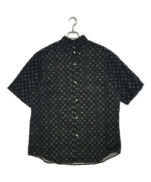 stussy（ステューシー）stussy (ステューシー) モノグラムシャツ ブラック サイズ:Lの古着・服飾アイテム