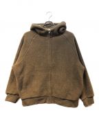 Graphpaperグラフペーパー）の古着「WOOL BOA ZIP PARKA」｜ブラウン