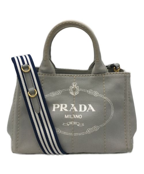 PRADA（プラダ）PRADA (プラダ) カナパ 2wayバッグ グレーの古着・服飾アイテム