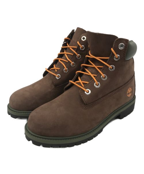 Timberland（ティンバーランド）Timberland (ティンバーランド) W'S 6 IN PREMIUM BOOT グリーン×ブラウン サイズ:24の古着・服飾アイテム