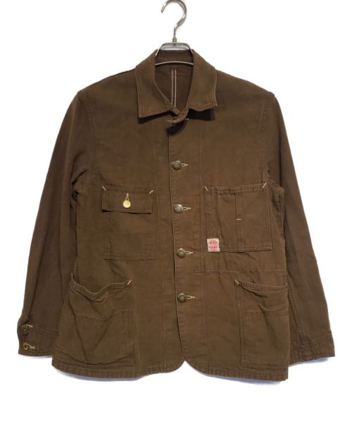 HEADLIGHT（ヘッドライト）HEADLIGHT (ヘッドライト) 9oz. BROWN DUCK WORK COAT ブラウン サイズ:36の古着・服飾アイテム