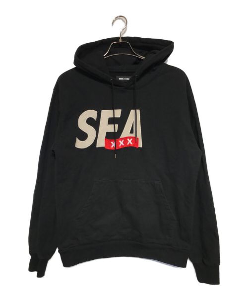 GOD SELECTION XXX（ゴッドセレクショントリプルエックス）GOD SELECTION XXX (ゴッドセレクショントリプルエックス) WIND AND SEA (ウィンダンシー) WDS HOODIE ブラック サイズ:Lの古着・服飾アイテム