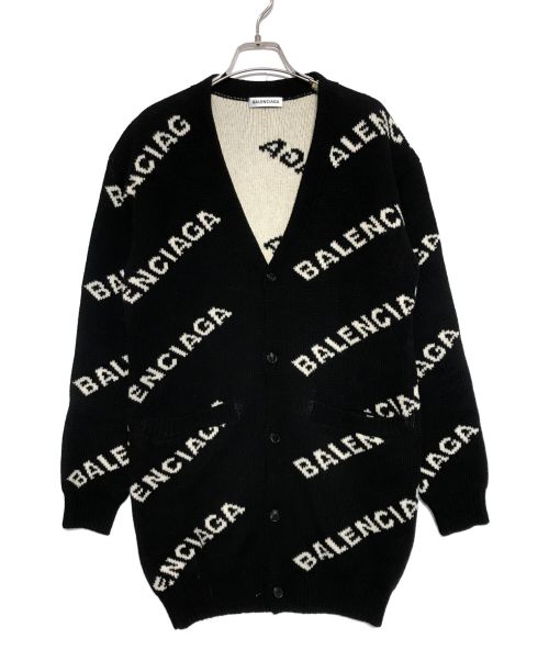 BALENCIAGA（バレンシアガ）BALENCIAGA (バレンシアガ) LOGO-EMBROIDERED CARDIGAN ブラック サイズ:XS 未使用品の古着・服飾アイテム