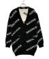 BALENCIAGA（バレンシアガ）の古着「LOGO-EMBROIDERED CARDIGAN」｜ブラック