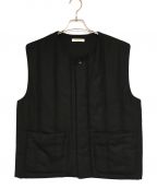 MATSUFUJIマツフジ）の古着「Wool Stripe Quilted Vest」｜ブラック
