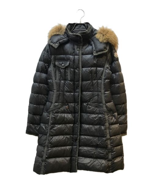 MONCLER（モンクレール）MONCLER (モンクレール) ファー付ダウンコート グレー サイズ:1の古着・服飾アイテム