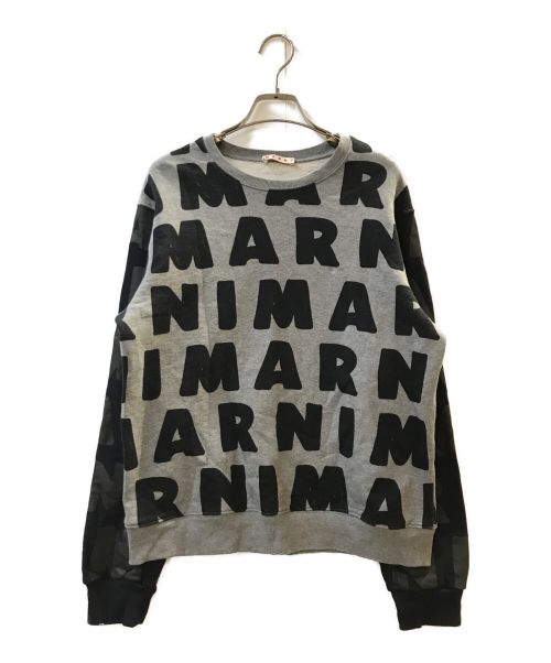 MARNI（マルニ）MARNI (マルニ) Teen Graphic-print Cotton Sweatshirt(ティーングラッフィックプリント　コットンスッウェットシャツ） グレー サイズ:14の古着・服飾アイテム