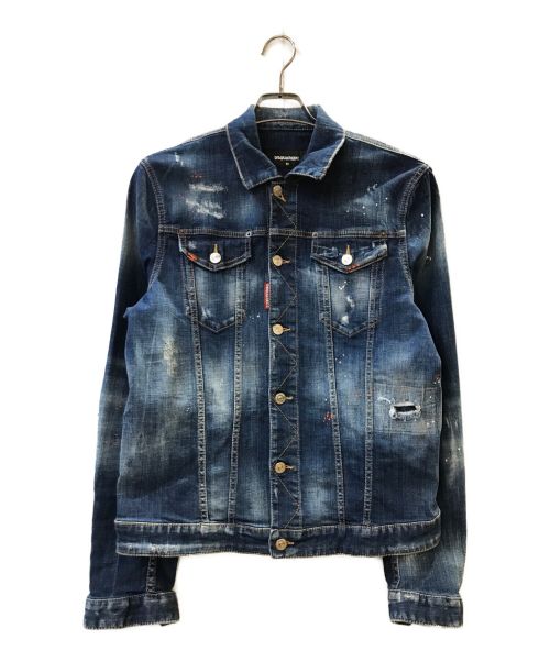 DSQUARED2（ディースクエアード）DSQUARED2 (ディースクエアード) DAN JEAN JACKET（ダン　ジーン　ジャケット） インディゴ サイズ:48の古着・服飾アイテム