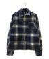 stussy（ステューシー）の古着「SHADOW PLAID SHERPA ZIP SHIRT」｜ブルー