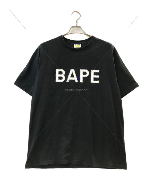 A BATHING APE（アベイシングエイプ）A BATHING APE (アベイシングエイプ) CRYSTAL STONE BAPE LOGO TEE ブラック サイズ:2XLの古着・服飾アイテム