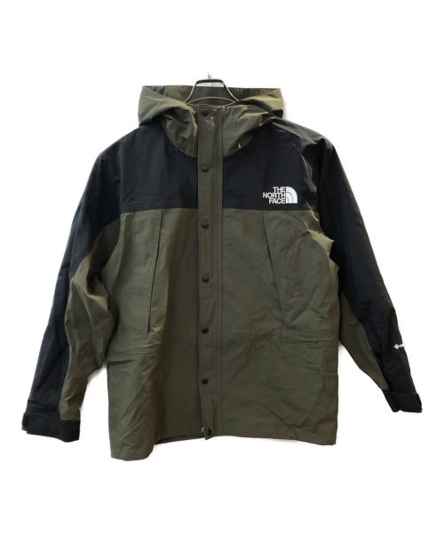 THE NORTH FACE（ザ ノース フェイス）THE NORTH FACE (ザ ノース フェイス) MOUNTAIN LIGHT JACKET ブラック×グリーン サイズ:Lの古着・服飾アイテム