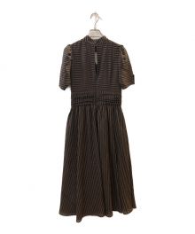 HER LIP TO（ハーリップトゥ）の古着「striped midi dress」｜ブラウン