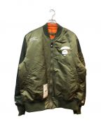 Aape BY A BATHING APE×ALPHAエーエイプ バイ アベイシングエイプ×アルファ）の古着「REVERSIBLE MA-1」｜カーキ