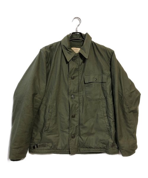 U'S NAVY（ユーエスネイビー）U'S NAVY (ユーエスネイビー) デッキジャケット オリーブ サイズ:MEDIUMの古着・服飾アイテム