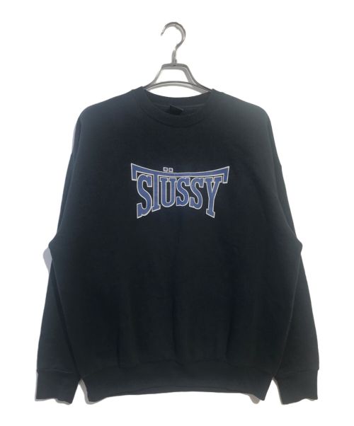 stussy（ステューシー）stussy (ステューシー) 90-00'sロゴスウェット ブラック サイズ:Lの古着・服飾アイテム