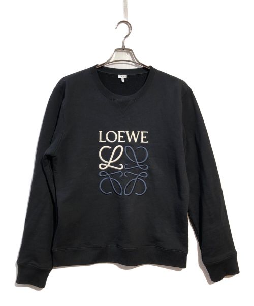 LOEWE（ロエベ）LOEWE (ロエベ) ロエベ アナグラム レギュラーフィット スウェットシャツ ブラック サイズ:XLの古着・服飾アイテム