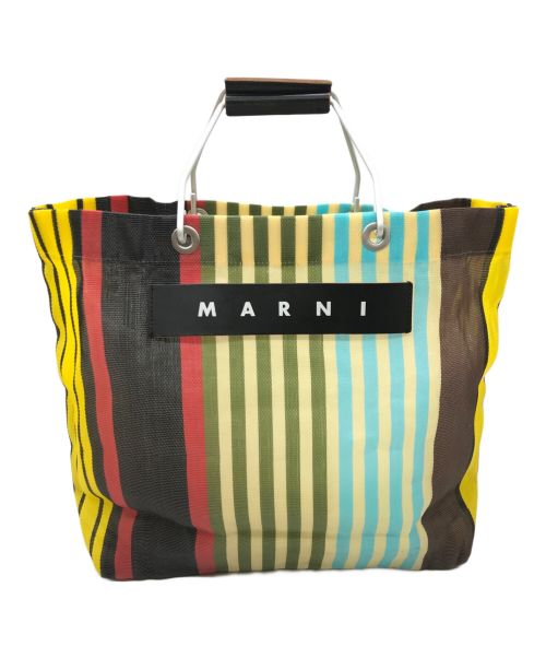 MARNI（マルニ）MARNI (マルニ) マーケットストライプバッグ グリーンの古着・服飾アイテム