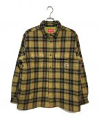 SUPREMEシュプリーム）の古着「Quilted Plaid Flannel Shirt」｜グリーン