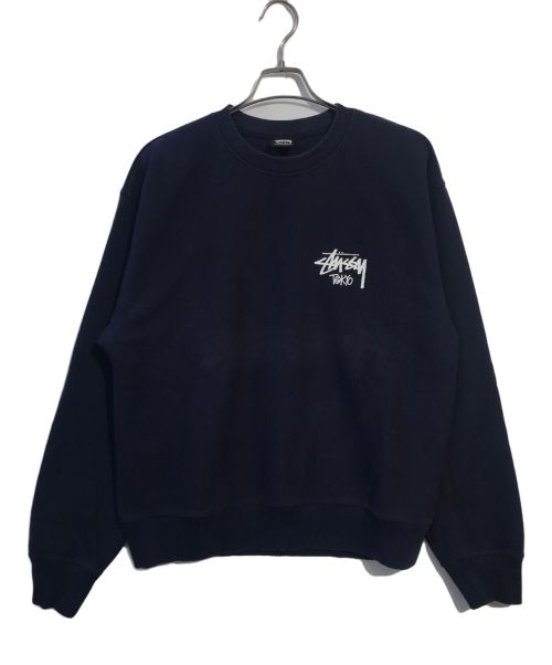 stussy（ステューシー）stussy (ステューシー) STOCK LOGO SWEAT ネイビー サイズ:Lの古着・服飾アイテム