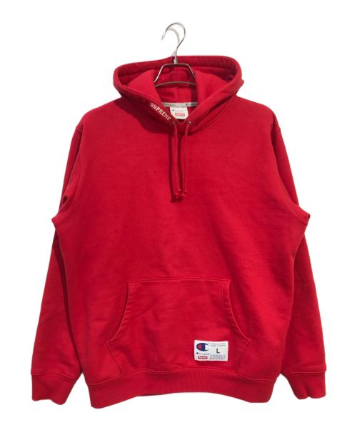 SUPREME（シュプリーム）SUPREME (シュプリーム) Champion (チャンピオン) Hooded Sweatshirt レッド サイズ:Lの古着・服飾アイテム