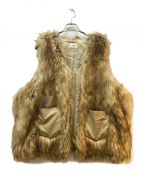 no.ナンバー）の古着「FAKE FUR VEST」｜ブラウン