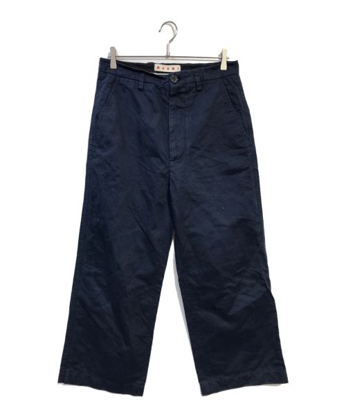 MARNI（マルニ）MARNI (マルニ) COTTON LINEN DRILL TROUSER ネイビー サイズ:40の古着・服飾アイテム