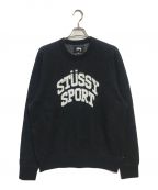 stussyステューシー）の古着「STUSSY SPORT カシミヤ混ニットセーター」｜ブラック