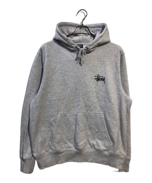 stussy（ステューシー）stussy (ステューシー) ロゴプリントパーカー グレー サイズ:Ｍの古着・服飾アイテム