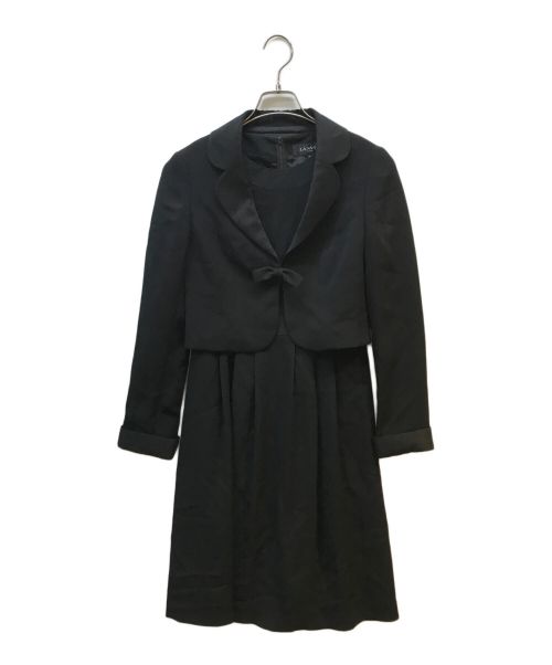 LANVIN NOIR（ランバン ノワール）LANVIN NOIR (ランバン ノワール) リボンセットアップスーツ ブラック サイズ:36の古着・服飾アイテム