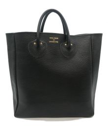 YOUNG & OLSEN The DRYGOODS STORE（ヤングアンドオルセン ザ ドライグッズストア）の古着「EMBOSSED LEATHER TOTE M」｜ブラック