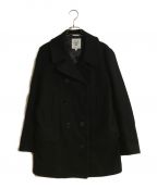 FIDELITYフィデリティー）の古着「10 BUTTON MELTON P-COAT/メルトン 10ボタン ピーコート」｜ブラック