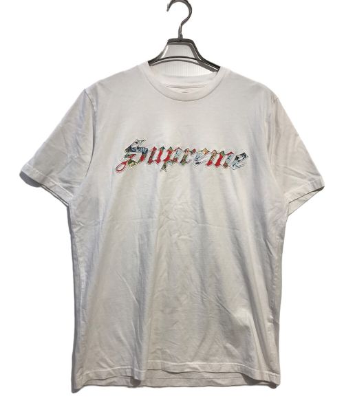 SUPREME（シュプリーム）Supreme (シュプリーム) Floral Applique S/S Top ホワイト サイズ:Lの古着・服飾アイテム