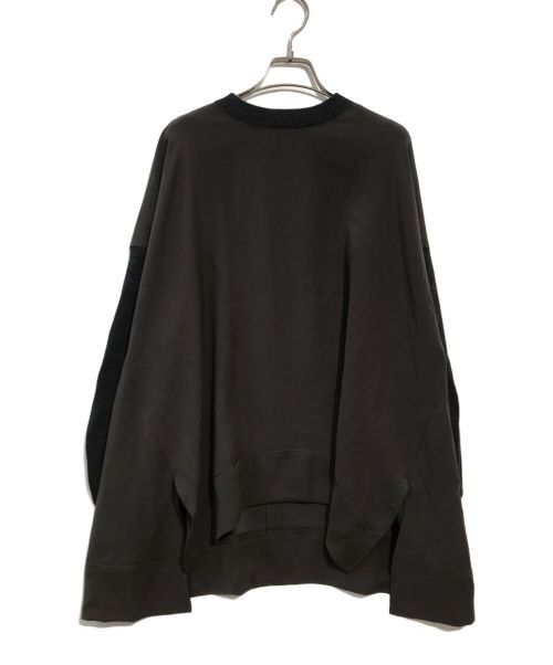 ENFOLD（エンフォルド）ENFOLD (エンフォルド) CURVE-HEM KNIT SLEEVE PULLOVER ブラウン サイズ:38の古着・服飾アイテム