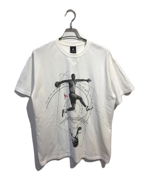 JORDAN（ジョーダン）JORDAN (ジョーダン) ジョーダンロゴプリントTシャツ ホワイト サイズ:Lの古着・服飾アイテム