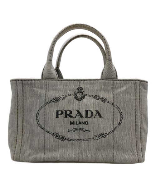 PRADA（プラダ）PRADA (プラダ) カナパ2WAY ハンドバッグ グレーの古着・服飾アイテム