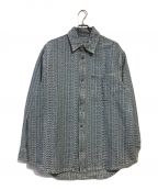 MARC JACOBSマークジェイコブス）の古着「SUN FADED MONOGRAM BIG SHIRT」｜インディゴ