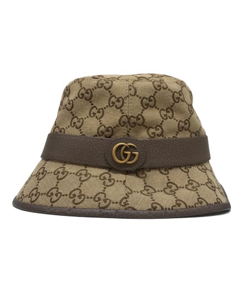 GUCCI（グッチ）GUCCI (グッチ) GGキャンバスフェドラハット ブラウンの古着・服飾アイテム