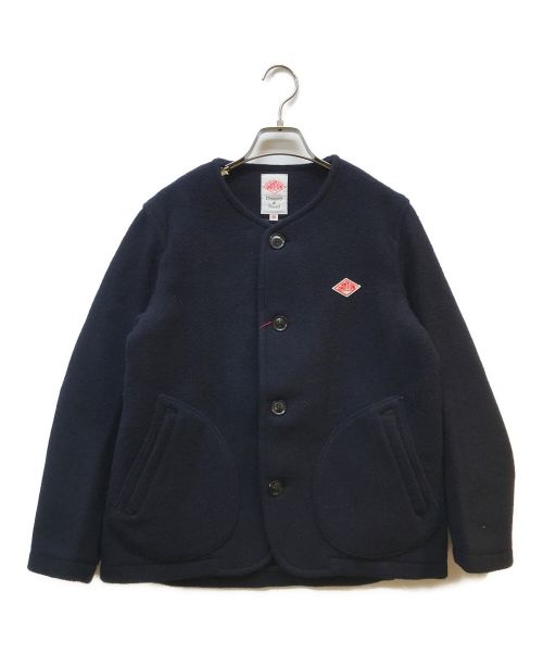 DANTON（ダントン）DANTON (ダントン) ウールモッサ ノーカラー  シングルジャケット ネイビー サイズ:36 未使用品の古着・服飾アイテム