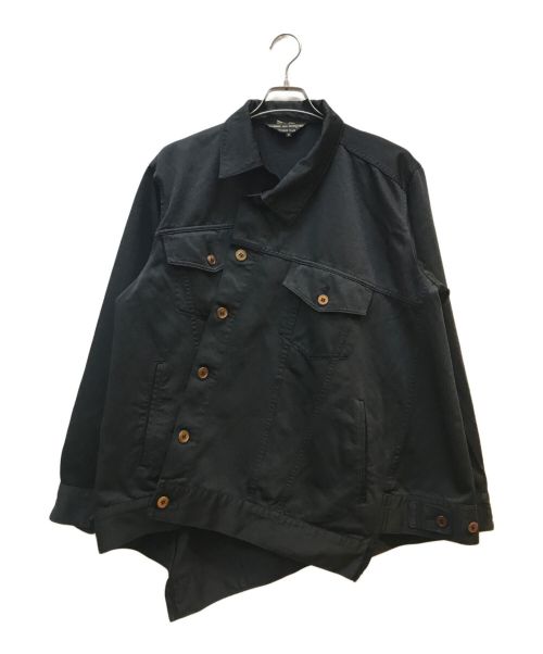 COMME des GARCONS HOMME PLUS（コムデギャルソンオムプリュス）COMME des GARCONS HOMME PLUS (コムデギャルソンオムプリュス) ポリ縮絨ねじれ ジャケット ブラック サイズ:Mの古着・服飾アイテム