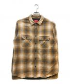 SUPREMEシュプリーム）の古着「Quilted Faded Plaid Shirts」｜ベージュ