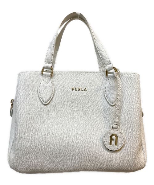 FURLA（フルラ）FURLA (フルラ) MINERVA 2WAYバッグ ホワイトの古着・服飾アイテム