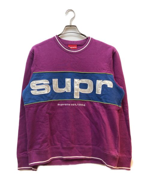 SUPREME（シュプリーム）Supreme (シュプリーム) Piping crewneck パープル サイズ:Sの古着・服飾アイテム