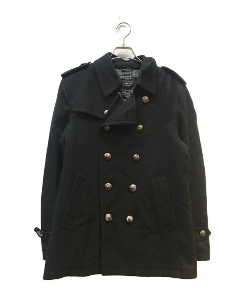 BURBERRY BLACK LABEL（バーバリーブラックレーベル）BURBERRY BLACK LABEL (バーバリーブラックレーベル) ナポレオンコート ブラック サイズ:Lの古着・服飾アイテム