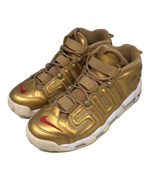 NIKE（ナイキ）NIKE (ナイキ) Supreme (シュプリーム) NIKE AIR MORE UPTEMPO ゴールド サイズ:28.5cmの古着・服飾アイテム