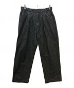 FARAHファーラー）の古着「Two-tuck Wide Tapered Pants」｜ブラック