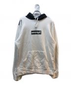 SUPREME×COMME des GARCONS SHIRTシュプリーム×コムデギャルソンシャツ）の古着「Garcons Box Logo Hooded Sweatshirt」｜ホワイト